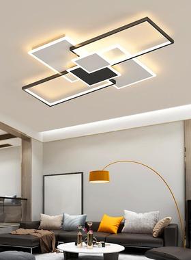 led现代简约客厅灯北欧创意餐厅灯卧室灯具大气长方形大厅吸顶灯