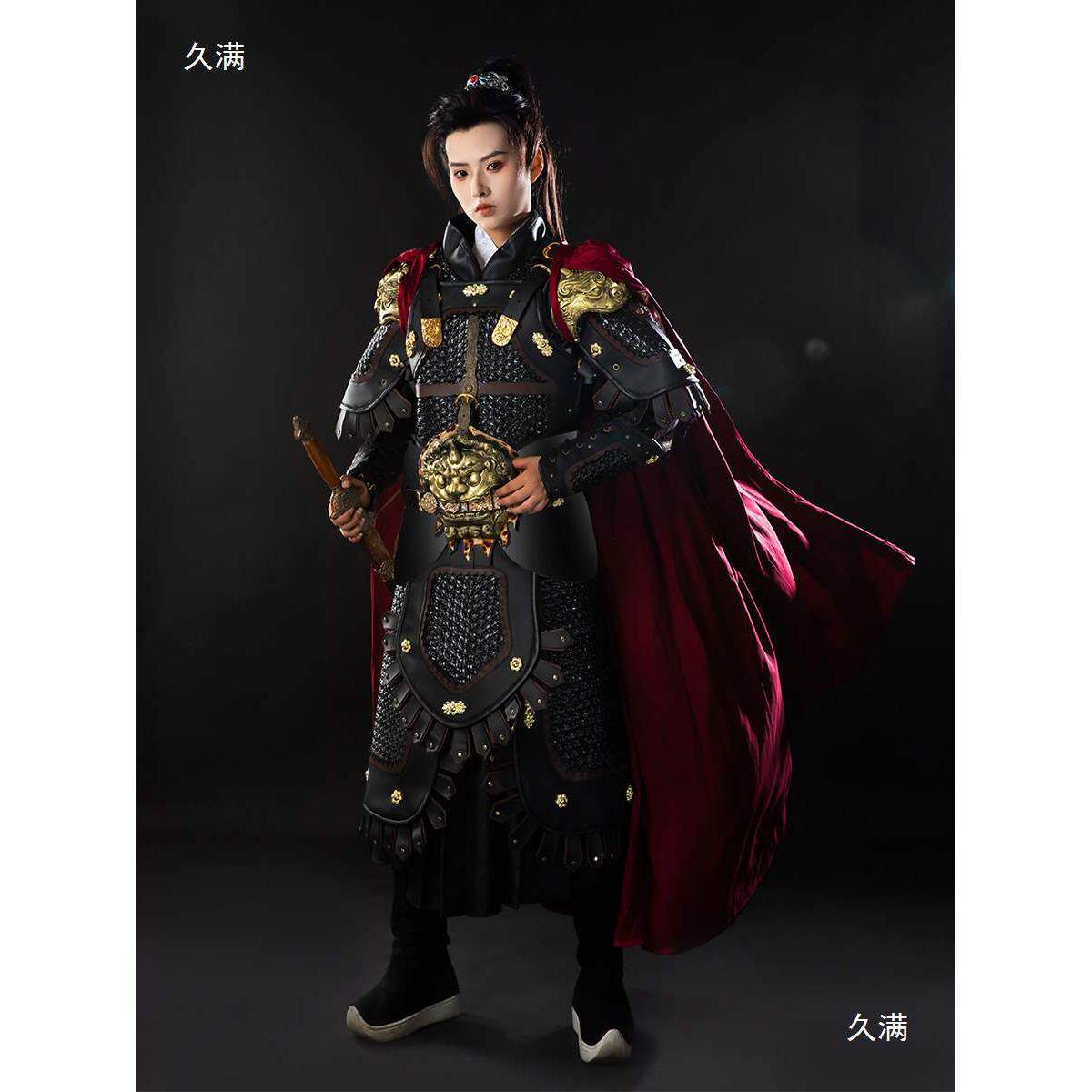 仿山纹分体甲真人可穿戴cos黑色悟空甲胄仿甲铠甲盔硬派战斗
