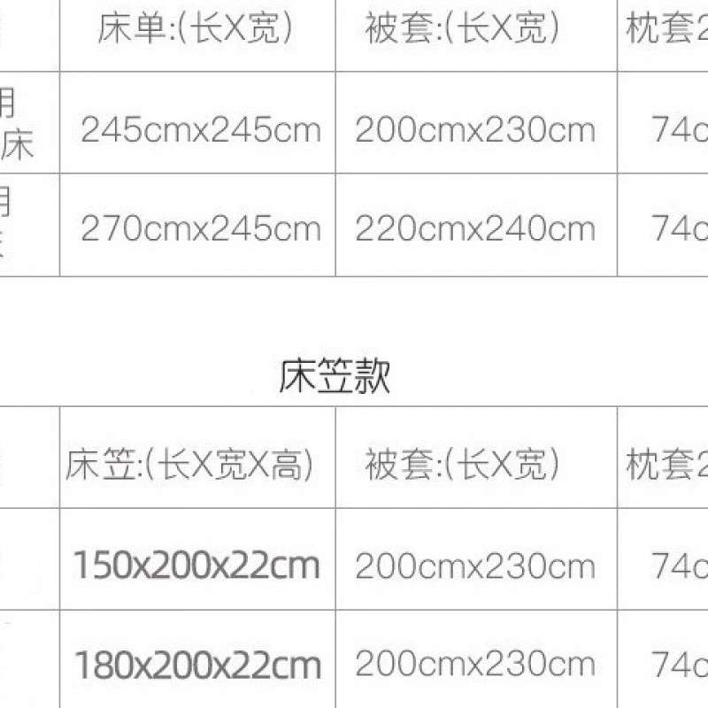 xKW高挡仙气立体云朵蓝色全棉三四件套水洗棉裸睡超柔纯棉床单被
