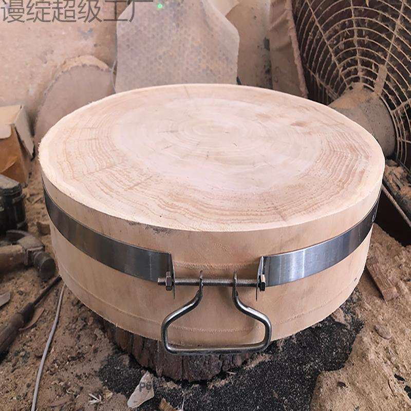 菜墩菜板柳木实木圆形整木加厚肉墩家用菜墩子酒店剁肉剁骨头砧板