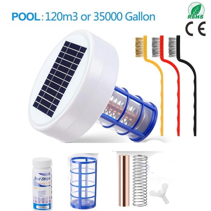 户外太阳能铜银离子泳池水消毒抑藻除藻水质净化器waterpurifie