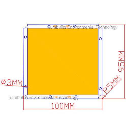 现货100x95mm方形COB灯板50W超亮12V LED集成光源倒装工艺灯板