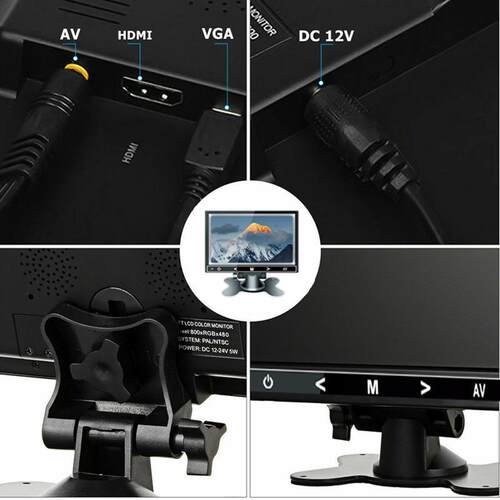 7 inch HDMI Monitor 1024x600 1080P7寸HDMI显示器VGA电脑显示器