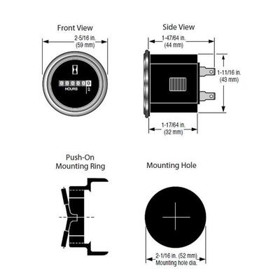 Murphy 摩菲 TM 系列 6 位小时表，计时器 12-24V - TM4592