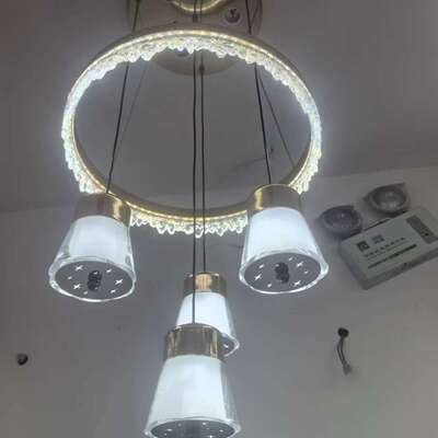 led吊灯现代新款亚克力餐桌卧室 餐厅灯网红客厅家用厨房轻奢吊灯