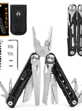 跨境爆款16合1户外全钢折叠工具钳野营装备EDC口袋工具多功能钳