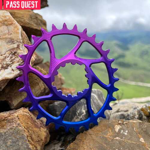 PASS QUEST 炫彩gxp dub牙盘直装3mm偏心山地车盘片正负齿单盘