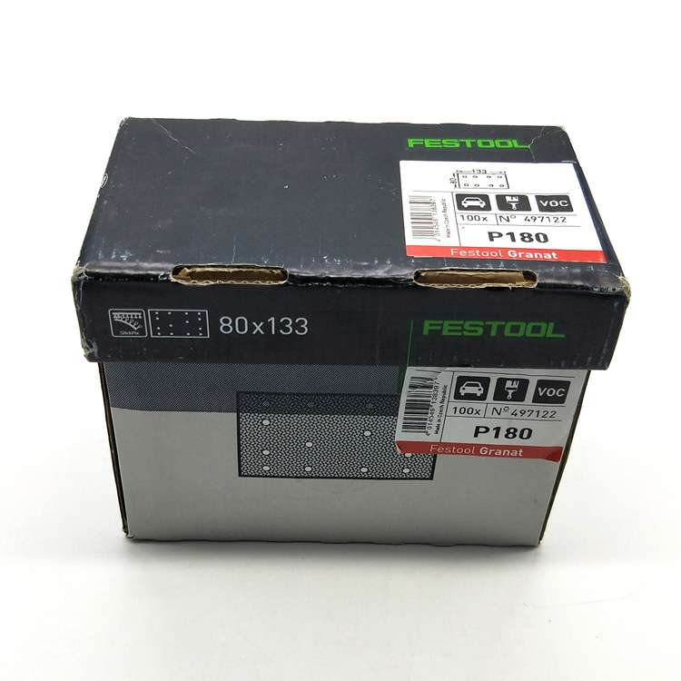 FESTOOL德国费斯托砂纸 80*133mm方形砂纸 石榴石砂纸 干磨砂纸
