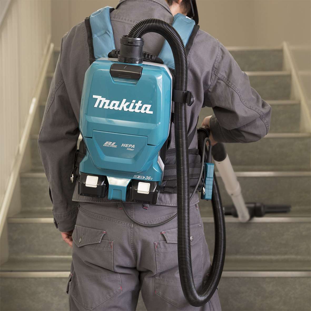 牧田Makita充电式背负式真空吸尘器DVC261ZX16无刷三档
