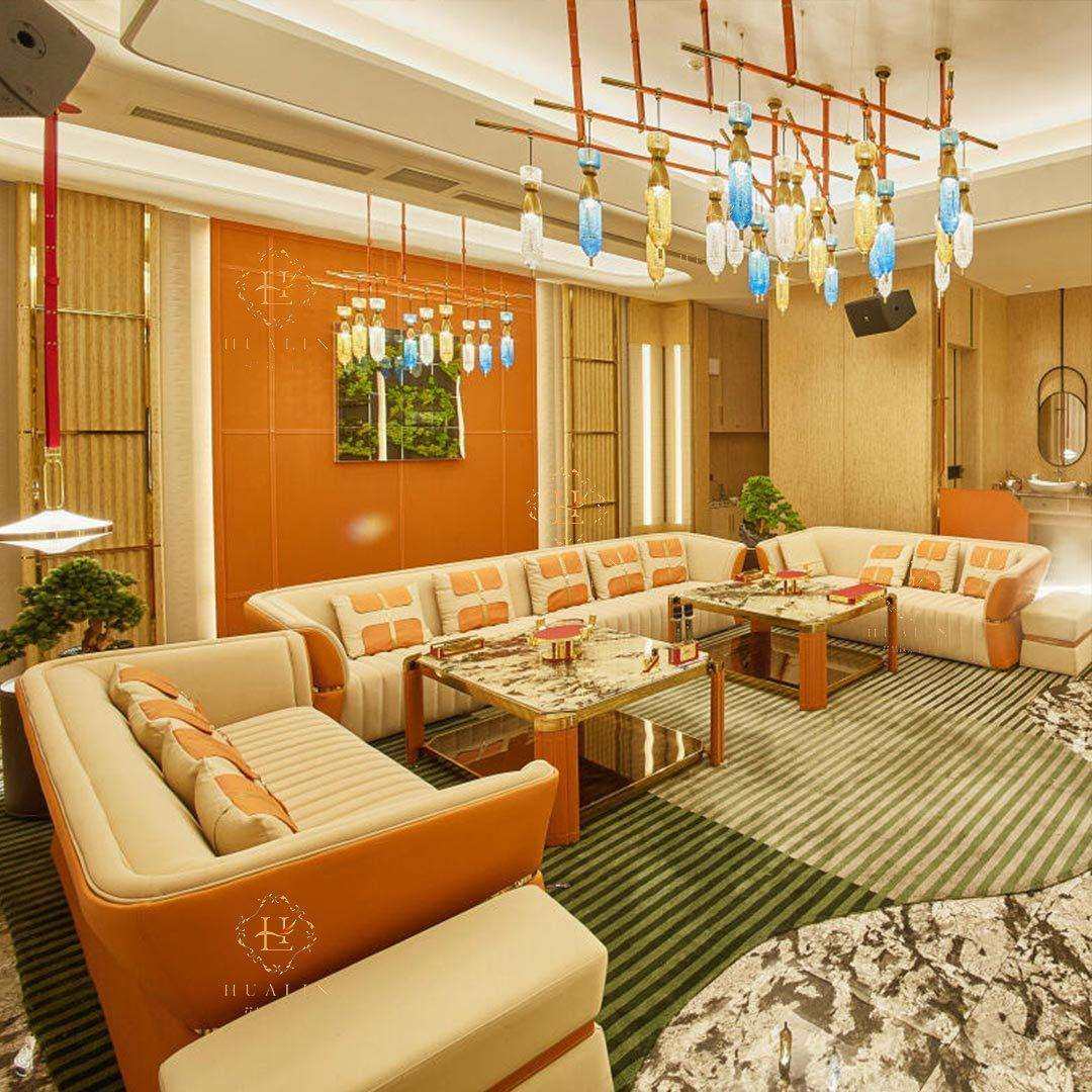 ktv沙发私人影院酒吧夜总会包厢港式轻奢清吧歌舞厅茶几沙发组合