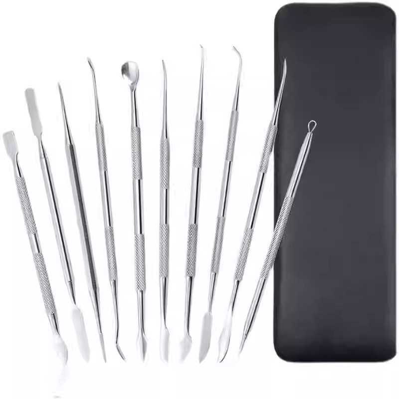雕塑工具抹刀 造型 刮刀 不锈钢制 10根 工具 套装 粘土细工 腻子