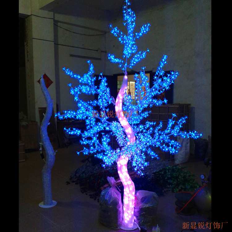 新显锐直销圣诞节日装饰亚克力水晶树 LED滴胶发光树灯  LED树灯
