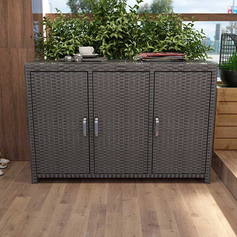 室外鞋柜简约防晒藤编现代家用门口门外多层鞋柜带门多功能储物柜,3C数码配件,摄像机配件,淘宝优惠券,粉丝福利购,淘宝优惠卷