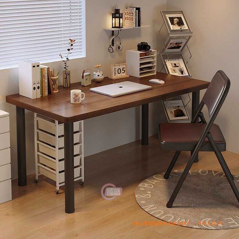 电脑桌家用学习书桌ins风女生卧室写字台出租房大白桌子