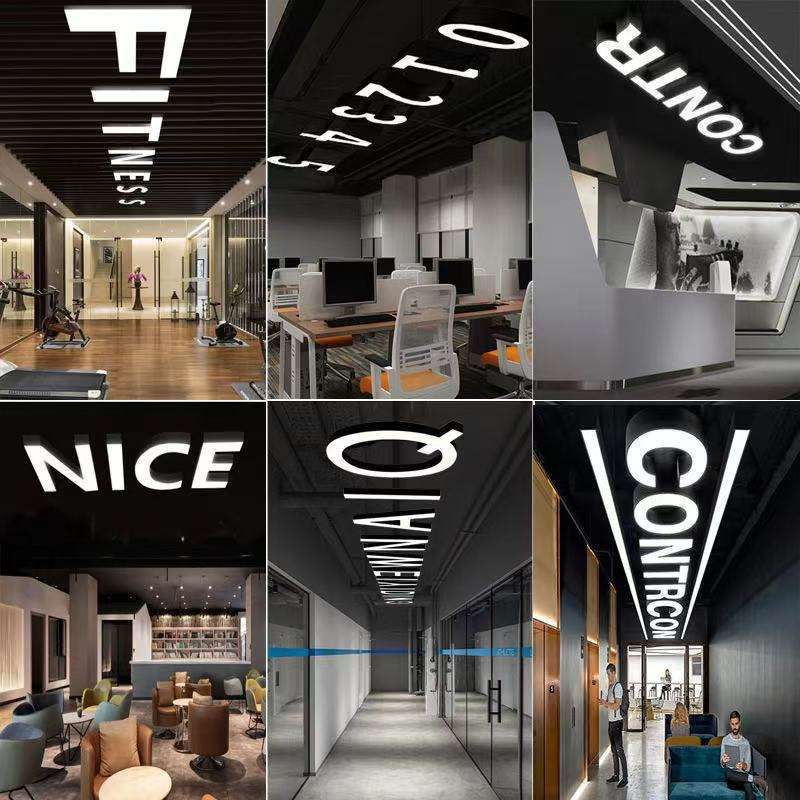 LED字母吊灯吸顶灯数字灯健身房店铺舞蹈室工业风创意造型灯