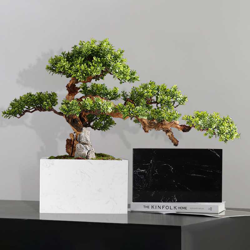 北欧大理石花器创意家居室内阳台绿植花盘样板间售楼处装饰工艺品