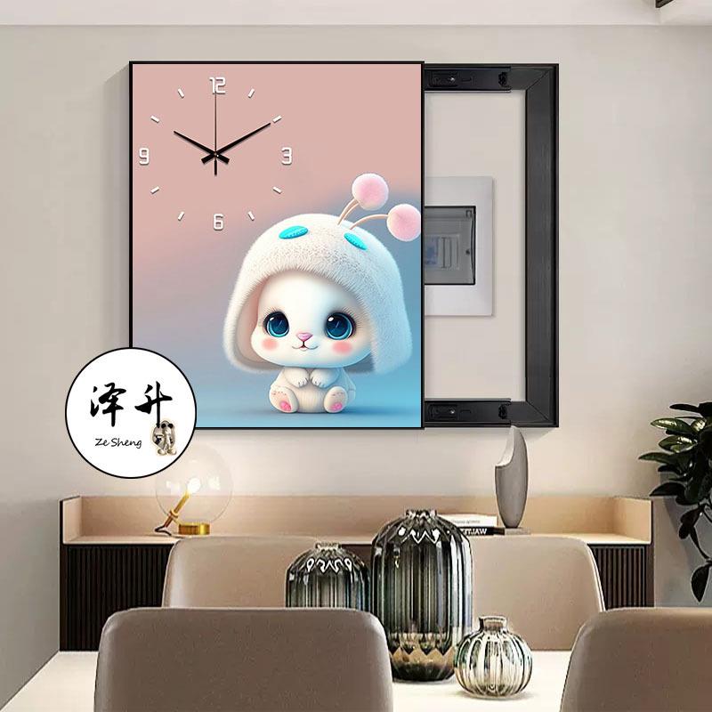 电表箱装饰画兔飞猛进弱电箱配电箱遮挡挂画电闸箱壁画电源开关画