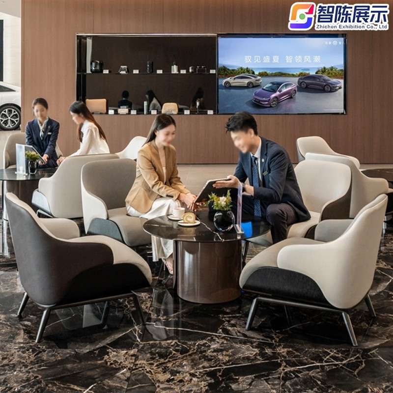 尚界鸿蒙智行休息区洽谈沙发茶几配件柜接待台吧台办公椅人体工学