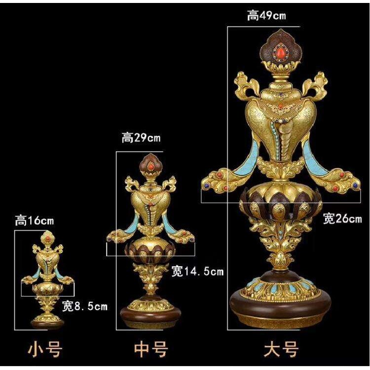 摆件纯铜八吉祥摆件法器供品八宝吉祥中号