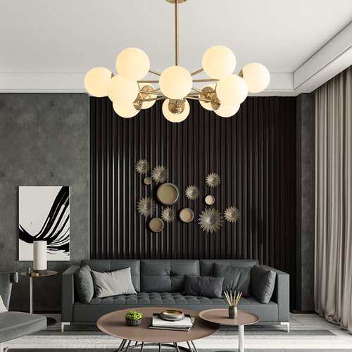 北欧风格灯具全铜LED客厅灯卧室客厅餐厅吊灯灯饰水晶吊灯