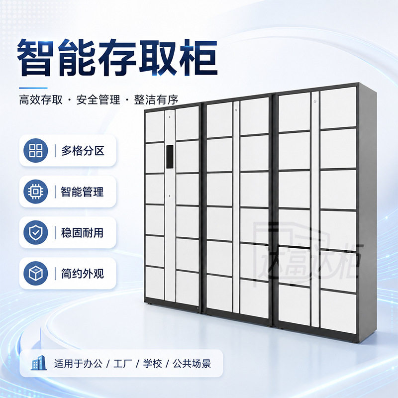 智能电子存包柜多格口大容量娱乐场酒吧超市商场条码纸识别储物柜