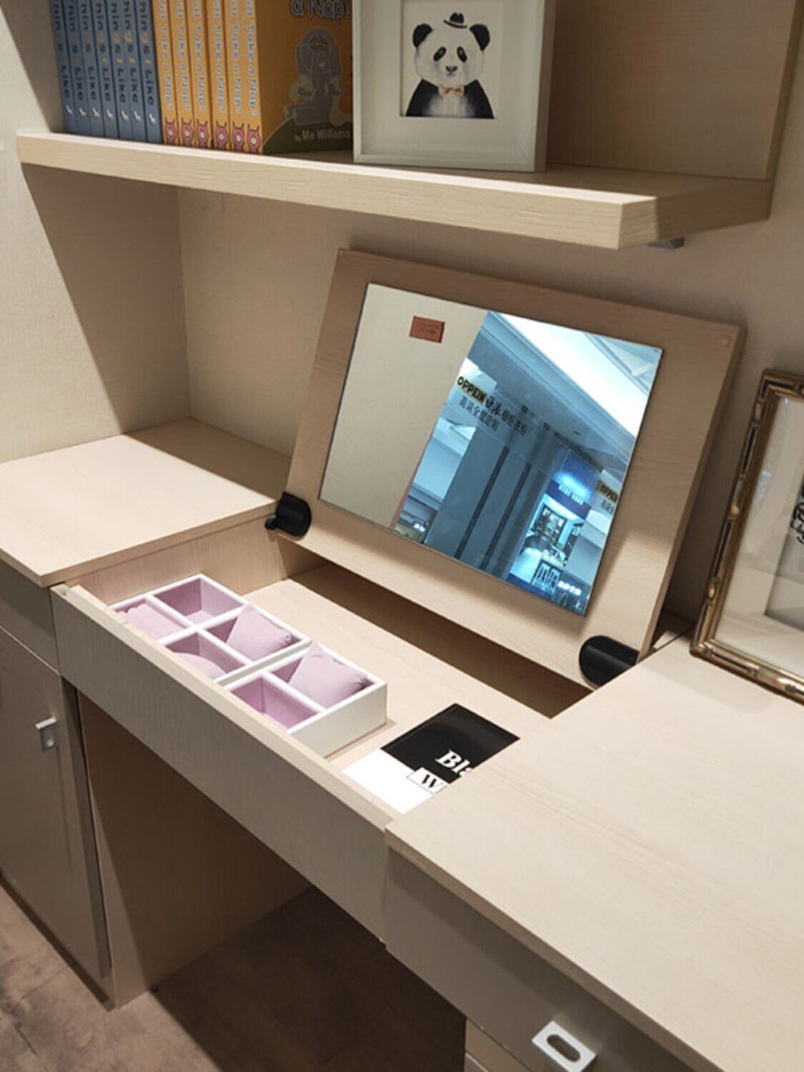 梳妆台上翻镜合页下翻缓冲铰链柜门轴承升降阻尼翻盖式翻板