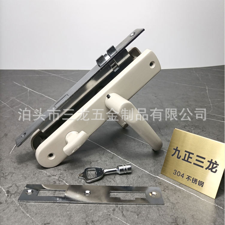 跨境统图3号门锁火车门锁船舱锁房车用锁三角钥匙锁机械锁门锁
