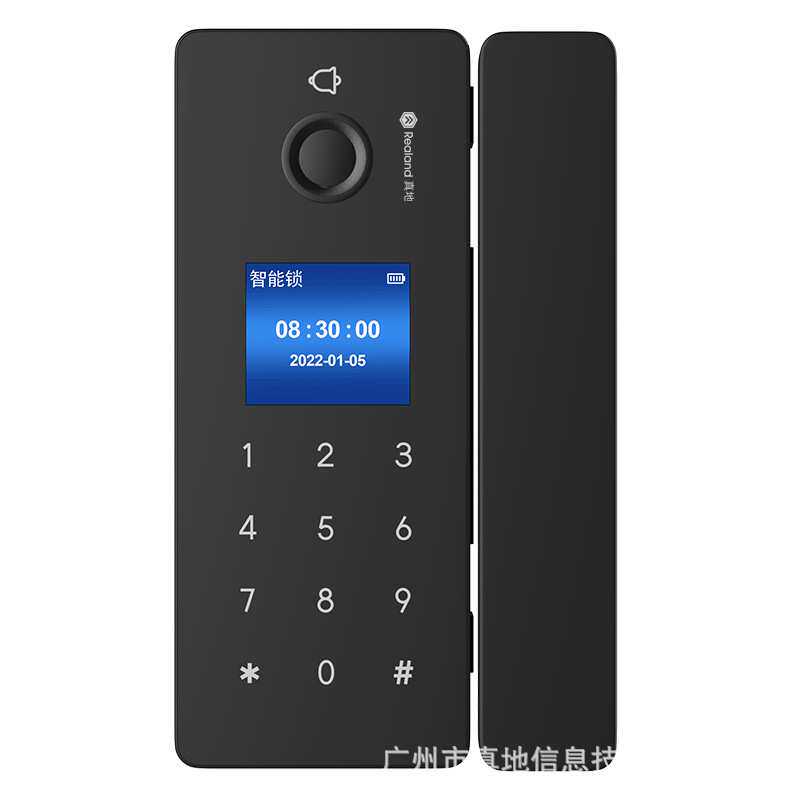 真地玻璃门指纹锁门禁智能电子密码锁免开孔免布线ZD208