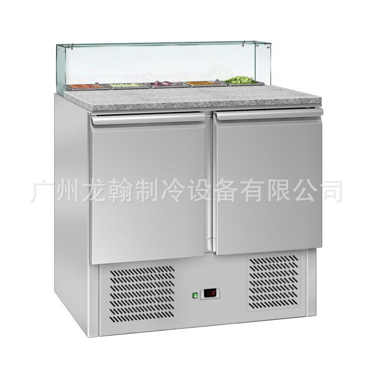 欧款不锈钢披萨柜冷藏操作台撒料三文治沙拉柜风冷无霜商用设备