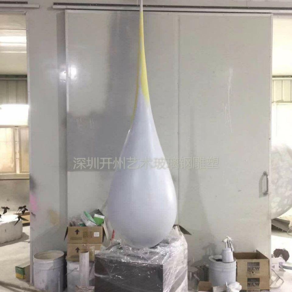极简轻奢水滴雕塑抽象创意软装饰摆件大型商场酒店售楼处过道装置
