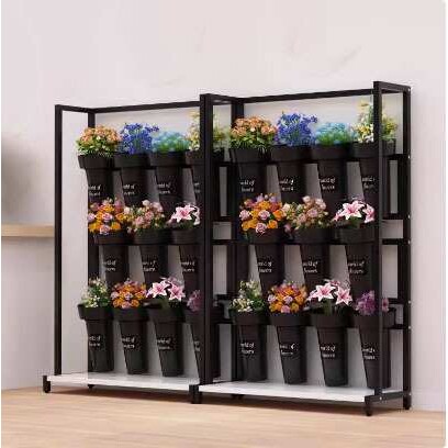 欧式新品铁艺花店花架多层花束展示架鲜花置物架落地鲜花桶置物架