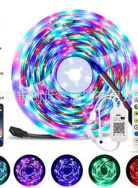 2835智能WiFi七彩变色灯带套装5米10米支持alexaGoogle语音控制