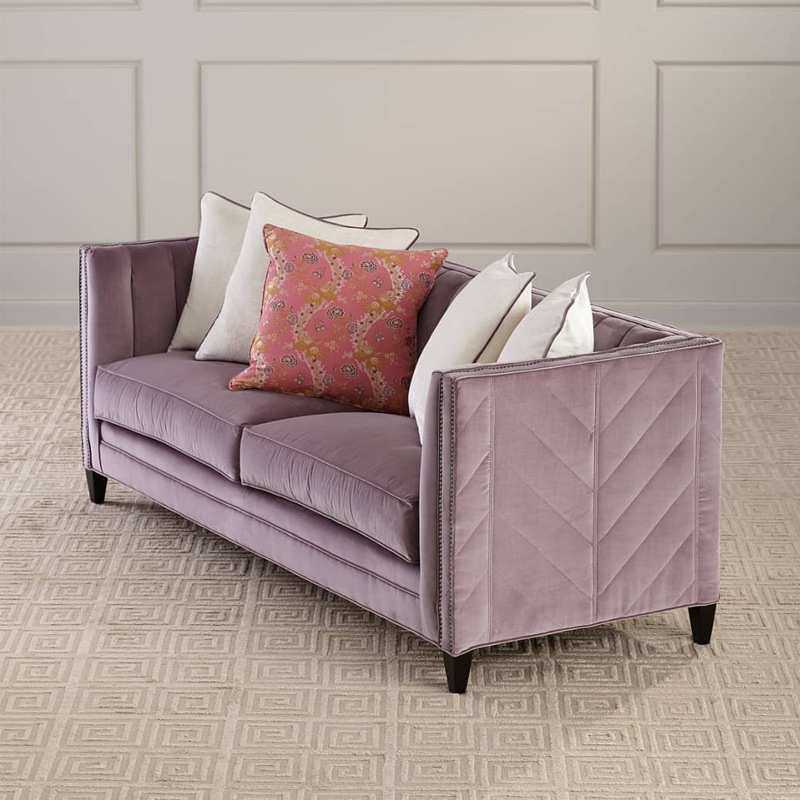 美式布艺小户型绒布沙发简约欧式三人沙发影楼样板房客厅别墅家具