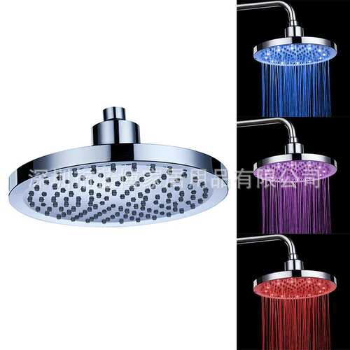 LED圆顶喷 温控三色8寸圆形ABS顶喷 200*200发光大喷头 8030-B2