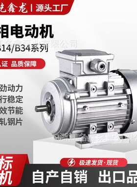 三相异步电动机380V4级YS铝壳卧式国标750w1100w2200w电动机马达