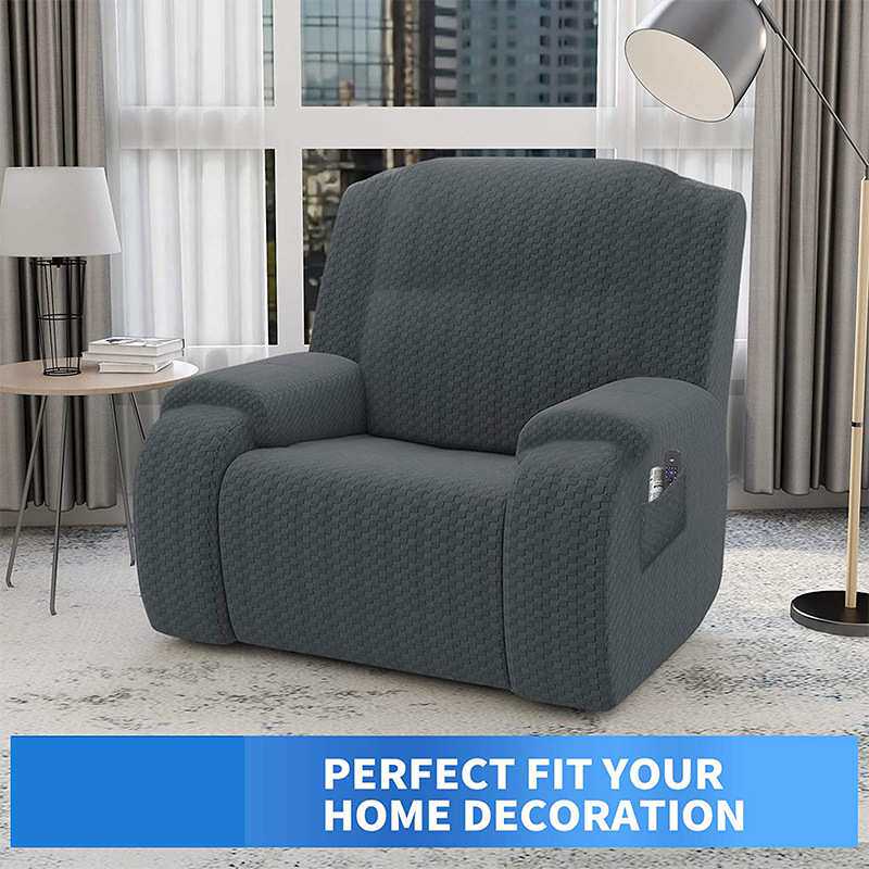 方块提花加厚 连体弹力按摩家用椅套罩摇椅套外贸