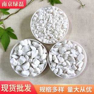 白色鹅卵石雪花白 多肉盆栽铺面机制白石子 鱼缸造景水池垫底石头