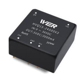 微尔WlER DC-DC 24V 模块电源 小型SIP封装 HVQ15-24S24V3