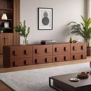 中古风复古卡门柜电视柜客厅组合斗柜现代简约储物柜床头柜多功能