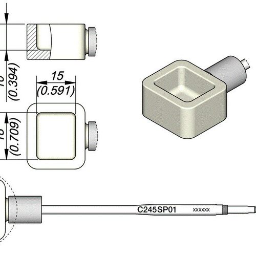 JBC原装烙铁头通用型手柄专用C245-SP01锡炉烙铁头烙铁芯 焊头正