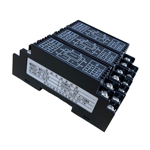 WS1526交流电流变送器电量传感器AC0-5A10A输出模块4-20mA0-10