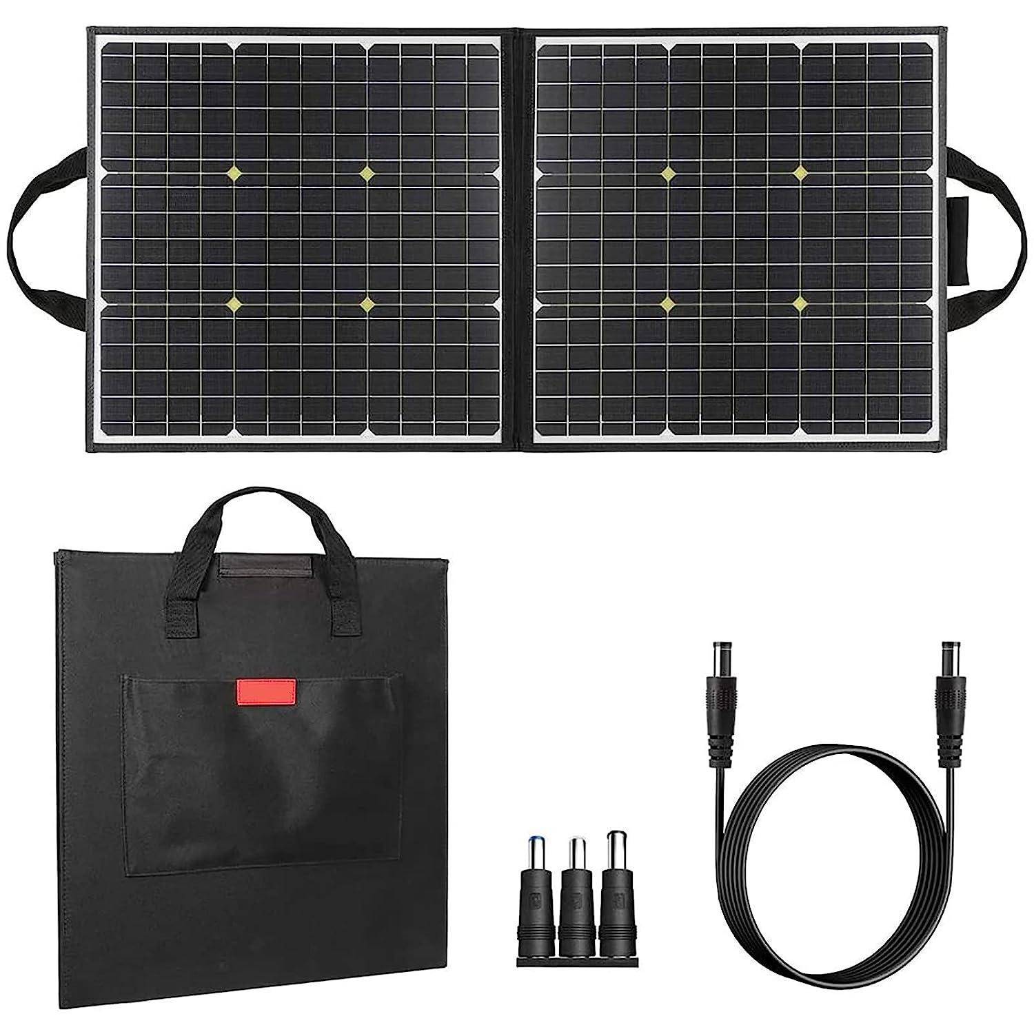70w80w100w120w户外太阳能折叠包轻量化缝制太阳能电池光伏充电器