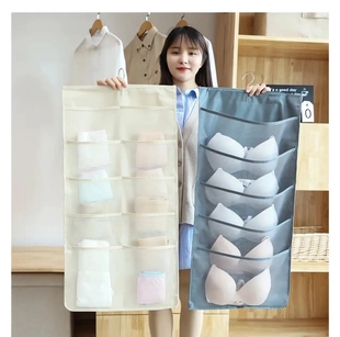 内裤 双面收纳挂袋宿舍悬挂式 内衣袜子储物袋XJ 下单立减50