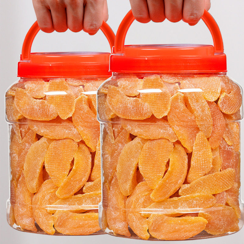 黄桃干250g大罐装桃子干果脯桃肉桃片蜜饯桃脯散装包邮零食水果干