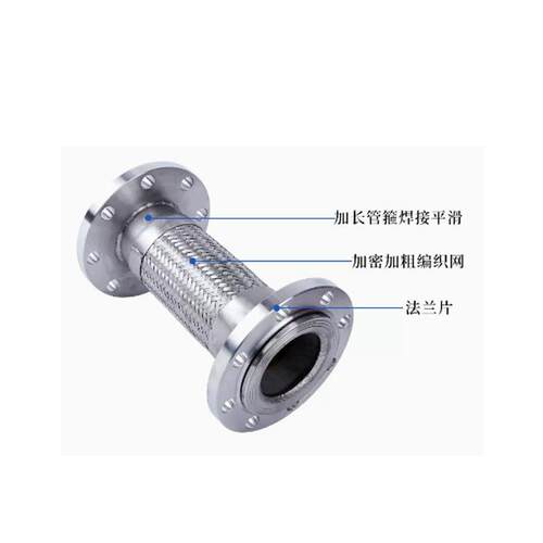 不锈钢法兰式304金属软管DN200*6米DN150*6米DN100*6米耐腐高温