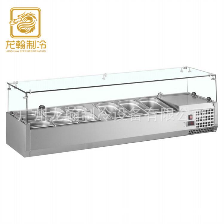 广州厂家直销 桌上型披萨柜 不锈钢沙拉台 小型沙拉台 台式冷藏柜
