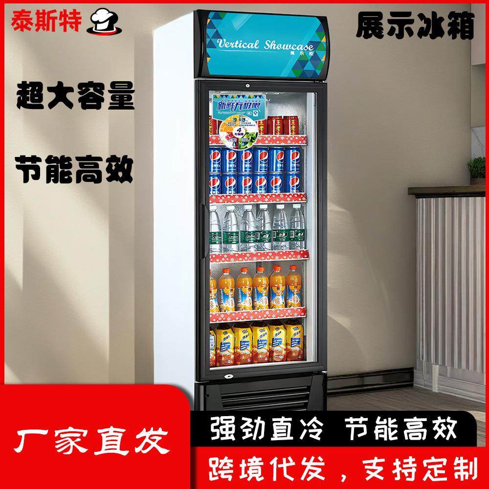 制冷展示柜单双三门立式商用饮料保鲜啤酒直冷展示冰箱节能冷藏柜