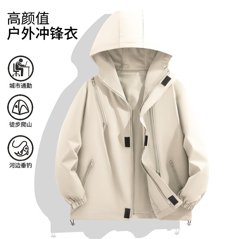 阿里虎男装户外新款男防风冬季登山服外套防水男士潮流港风日系男