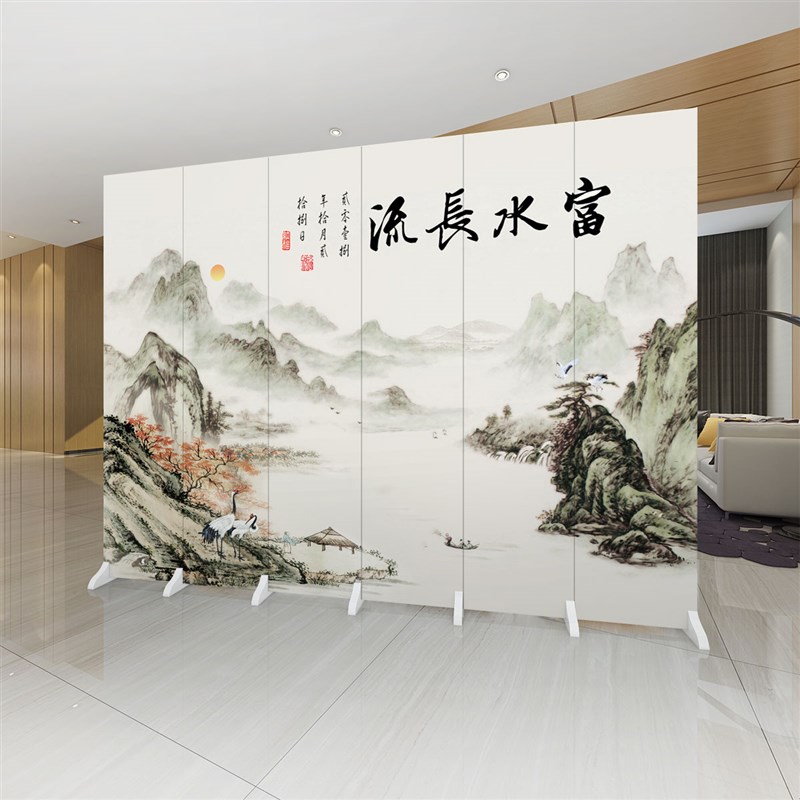 酒店屏风花纹玄关办公现代障式时尚大厅包间办公室屏中折断墙隔屏