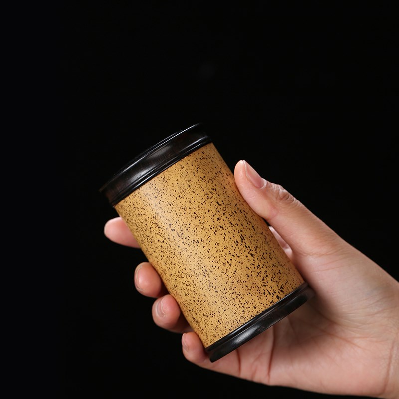 手工梅妃竹高档精品茶叶罐密封罐便携小号茶叶包装盒旅行普洱茶盒